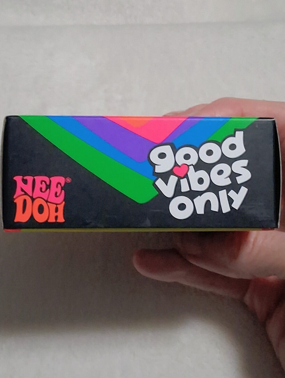NeeDoh "Good Vibes Only" Groovy Squeeze Heart BLUE💙"You Are Enough" - Picture 6 of 6